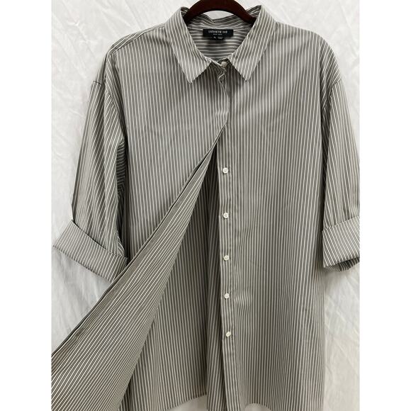 Lafayette 148 Striped Blouse size XL - Picture 2 of 5